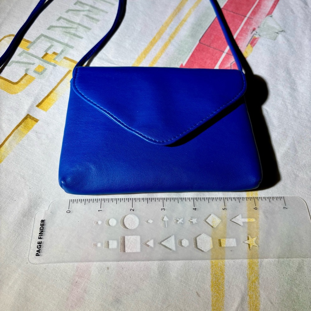 Mossimo Royal Blue Crossbody Envelope Mini Purse with Snap Closure - Picture 9 of 14